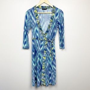 BCBGMaxazria Green Opal Wrap Dress